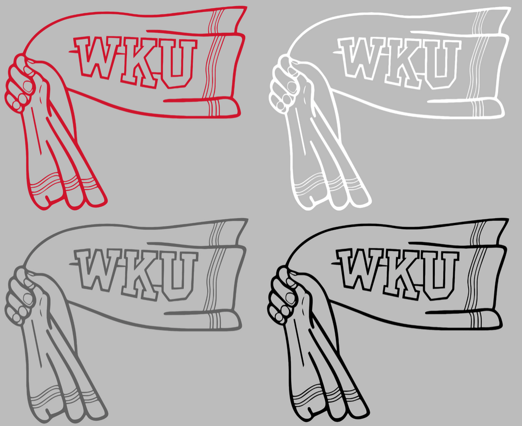 Western Kentucky Hilltoppers Retro Throwback Logo Premium DieCut Vinyl Decal PICK COLOR & SIZE