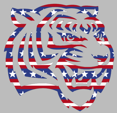 Tennessee State Tigers Team Logo Stars & Stripes USA American Flag Vinyl Decal PICK SIZE