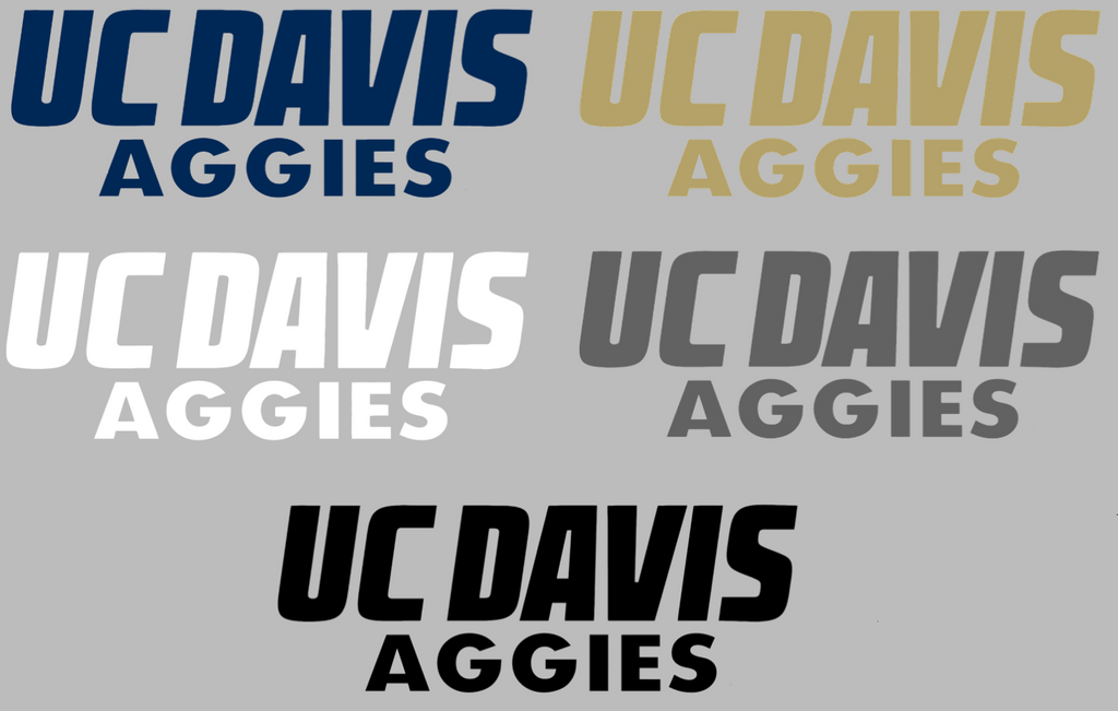 California Davis Aggies Team Name Logo Premium DieCut Vinyl Decal PICK COLOR & SIZE