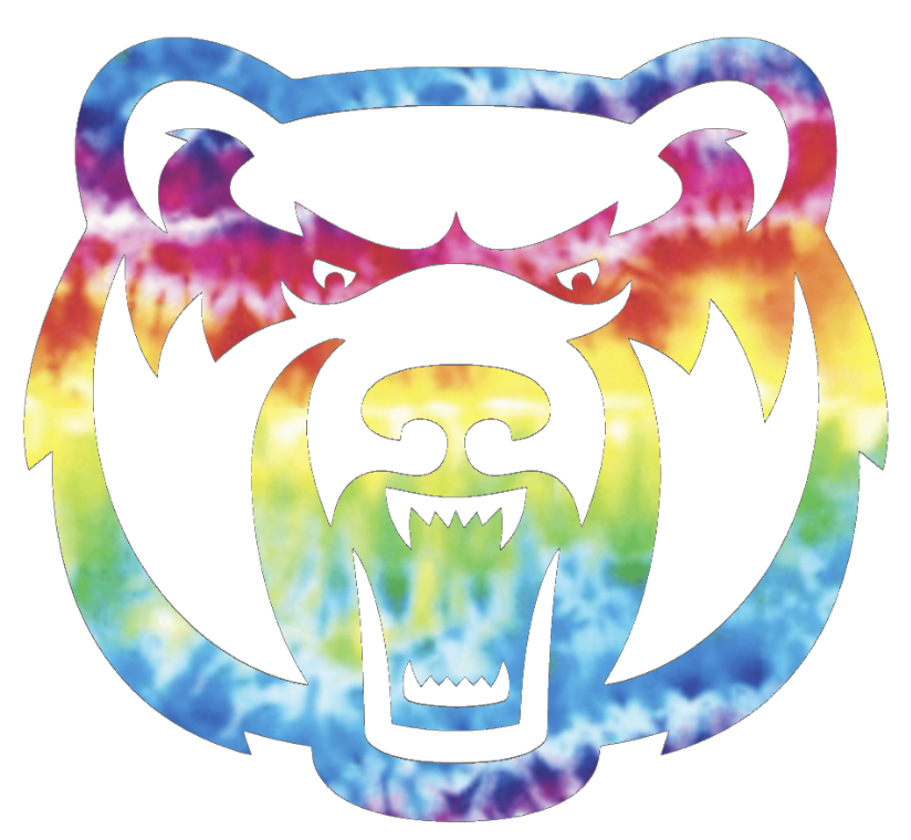 Central Arkansas Bears Team Logo Crucial Catch Cancer Tie Dye Vinyl Decal PICK SIZE