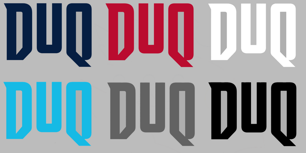 Duquesne Dukes DUQ Logo Premium DieCut Vinyl Decal PICK COLOR & SIZE