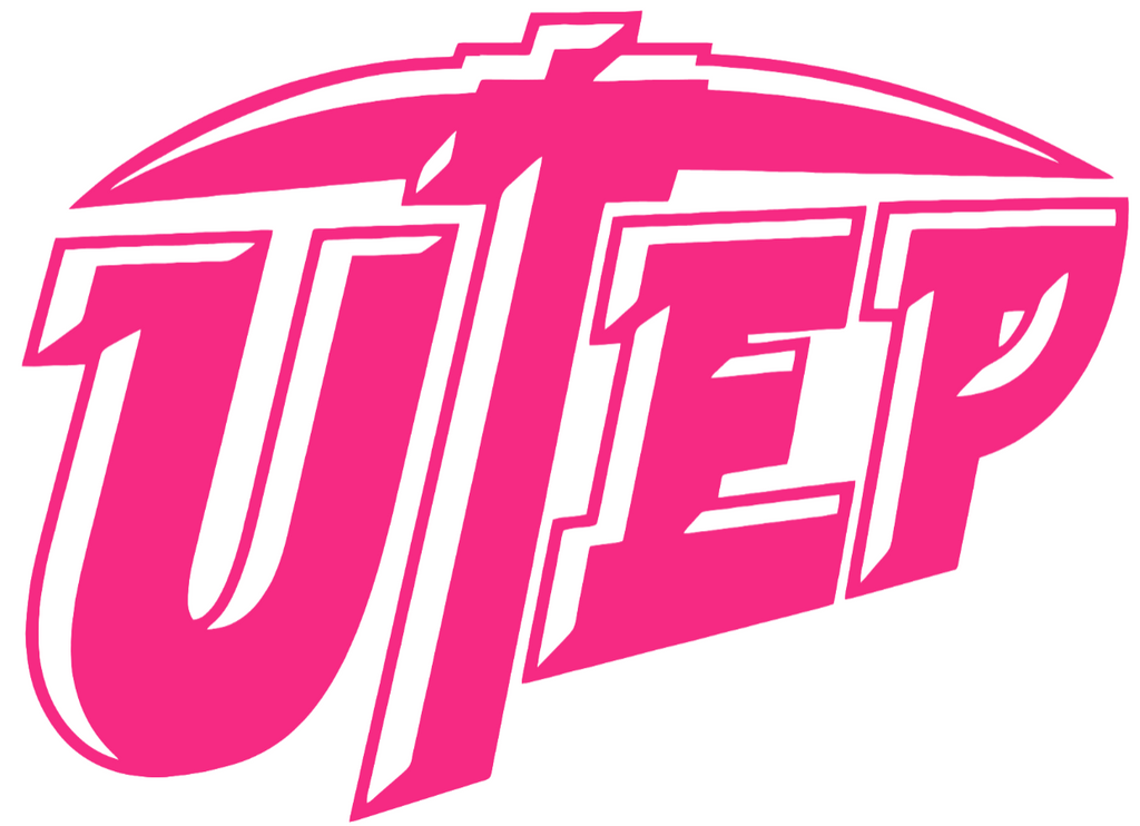 UTEP Miners HOT PINK Team Logo Premium DieCut Vinyl Decal PICK SIZE