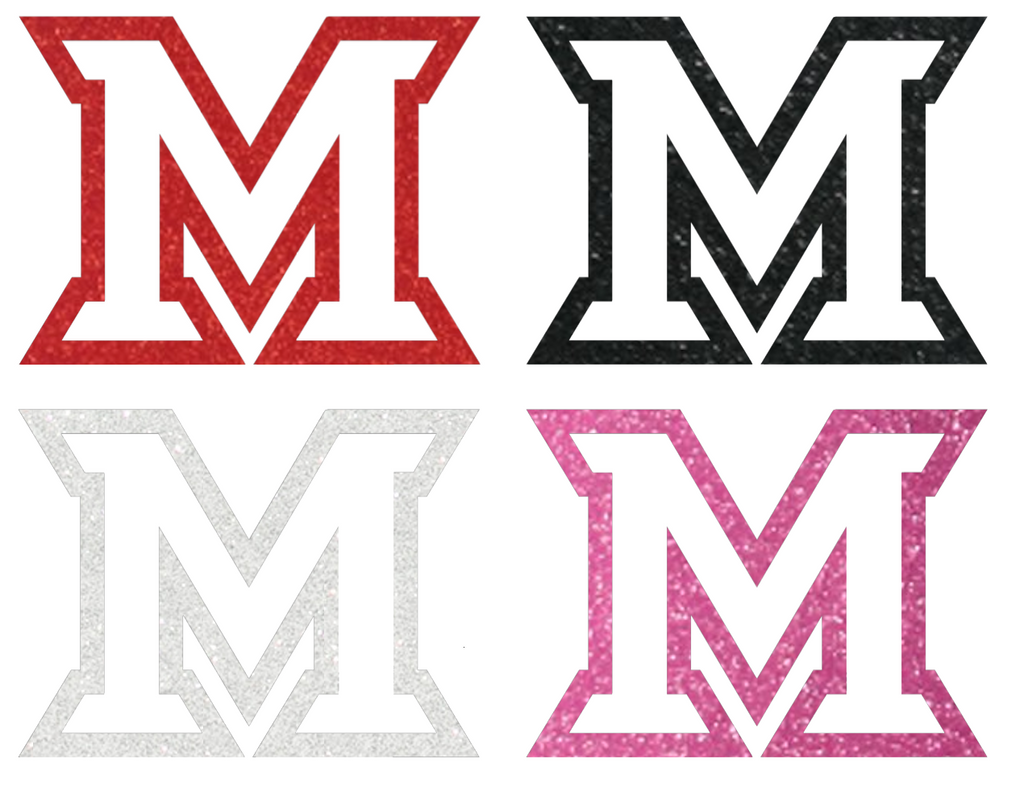 Miami Ohio Redhawks Metallic Sparkle Team Logo Premium DieCut Vinyl Decal PICK COLOR & SIZE