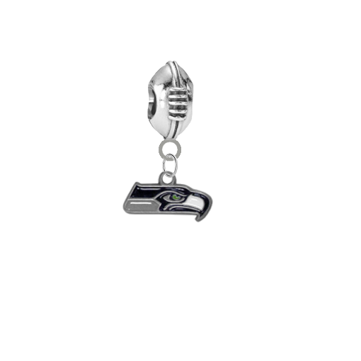 Seattle Seahawks 3D Football Universal European Bracelet Charm (Pandora Compatible)