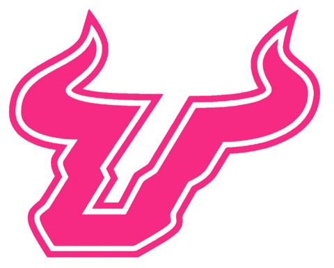 South Florida Bulls HOT PINK Team Logo Premium DieCut Vinyl Decal PICK SIZE