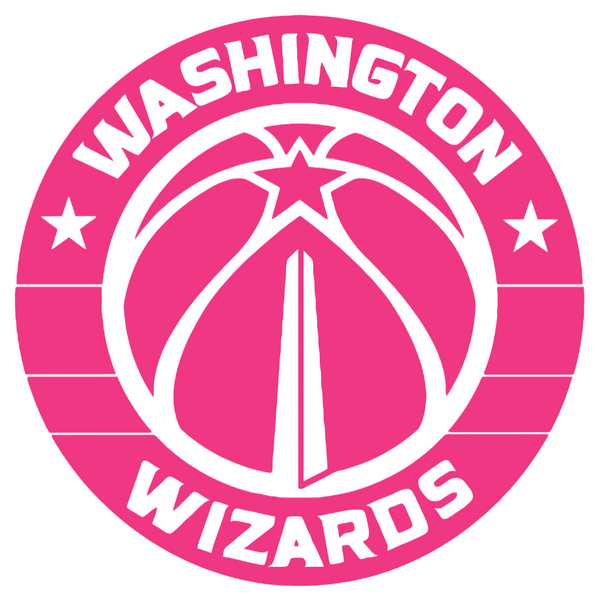 Washington Wizards HOT PINK Team Logo Premium DieCut Vinyl Decal PICK SIZE