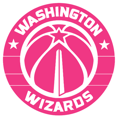 Washington Wizards HOT PINK Team Logo Premium DieCut Vinyl Decal PICK SIZE