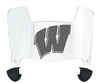 Wisconsin Badgers Mini Football Helmet Visor Shield w/ Clips - PICK VISOR & LOGO COLOR