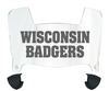 Wisconsin Badgers Mini Football Helmet Visor Shield w/ Clips - PICK VISOR & LOGO COLOR