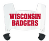 Wisconsin Badgers Mini Football Helmet Visor Shield w/ Clips - PICK VISOR & LOGO COLOR