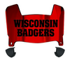 Wisconsin Badgers Mini Football Helmet Visor Shield w/ Clips - PICK VISOR & LOGO COLOR