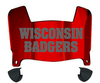 Wisconsin Badgers Mini Football Helmet Visor Shield w/ Clips - PICK VISOR & LOGO COLOR