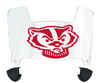 Wisconsin Badgers Mini Football Helmet Visor Shield w/ Clips - PICK VISOR & LOGO COLOR