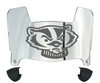 Wisconsin Badgers Mini Football Helmet Visor Shield w/ Clips - PICK VISOR & LOGO COLOR