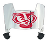 Wisconsin Badgers Mini Football Helmet Visor Shield w/ Clips - PICK VISOR & LOGO COLOR