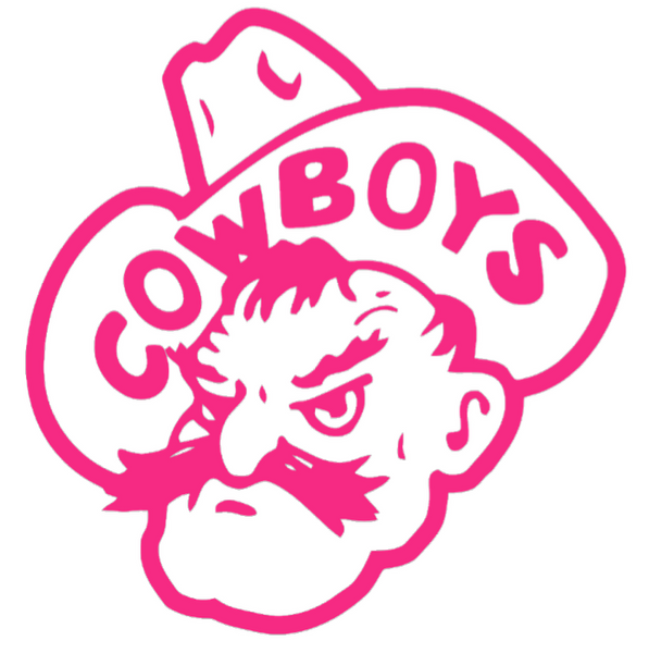 Wyoming Cowboys HOT PINK Mascot Logo Premium DieCut Vinyl Decal PICK SIZE