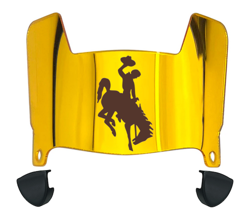 Wyoming Cowboys Mini Football Helmet Visor Shield w/ Clips - PICK VISOR & LOGO COLOR