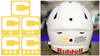 Captain Patch Jersey C Style YELLOW Football Helmet Decal - Perfect for Adult & Youth Full Size Football Helmets