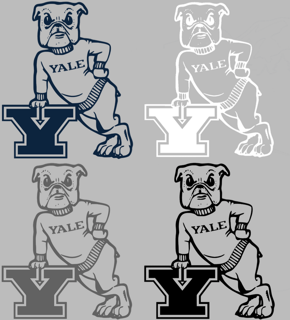 Yale Bulldogs Alternate Logo Premium DieCut Vinyl Decal PICK COLOR & SIZE