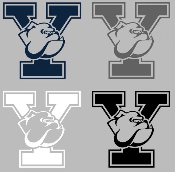 Yale Bulldogs Retro Throwback Logo Premium DieCut Vinyl Decal PICK COLOR & SIZE