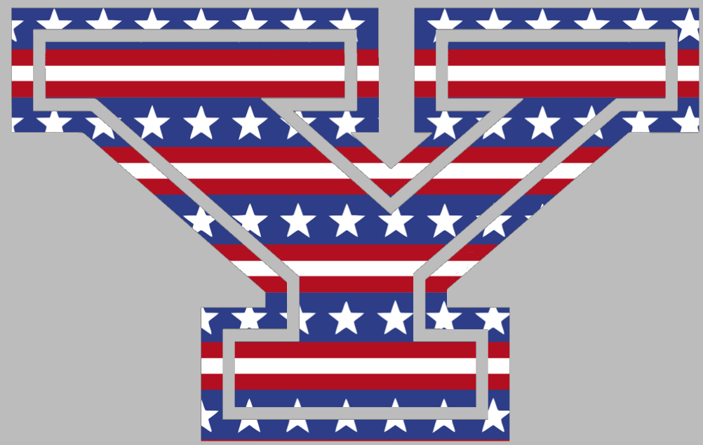 Youngstown State Penguins Team Logo Stars & Stripes USA American Flag Vinyl Decal PICK SIZE