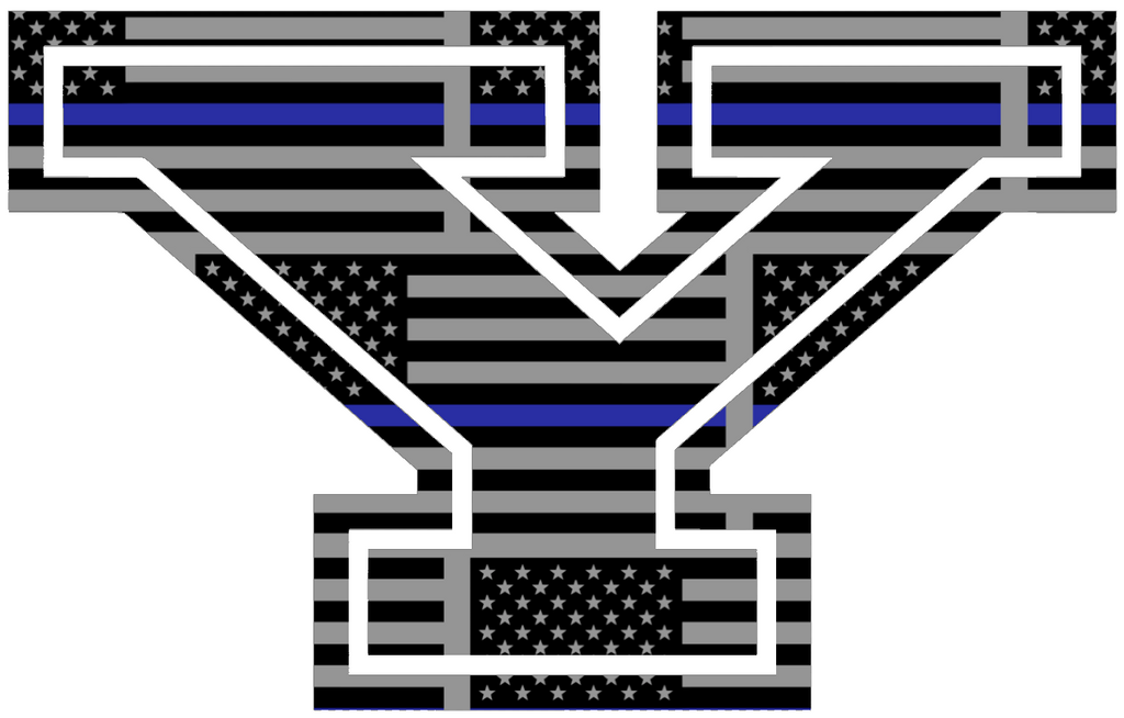 Youngstown State Penguins Team Logo Thin Blue Line American Flag Premium DieCut Vinyl Decal PICK SIZE