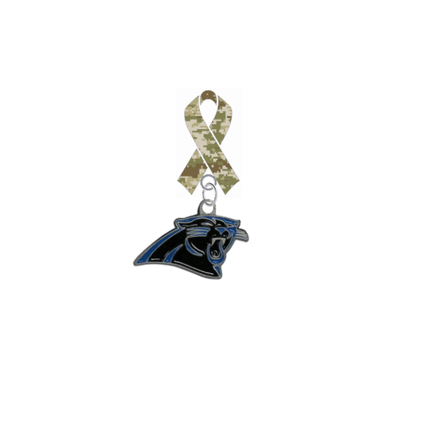 Carolina Panthers NFL Salute to Service Military Appreciation Camo Ribbon Lapel Pin