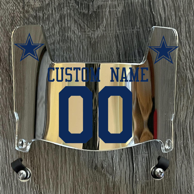 Dallas Cowboys Custom Name Number Mini Football Helmet Visor