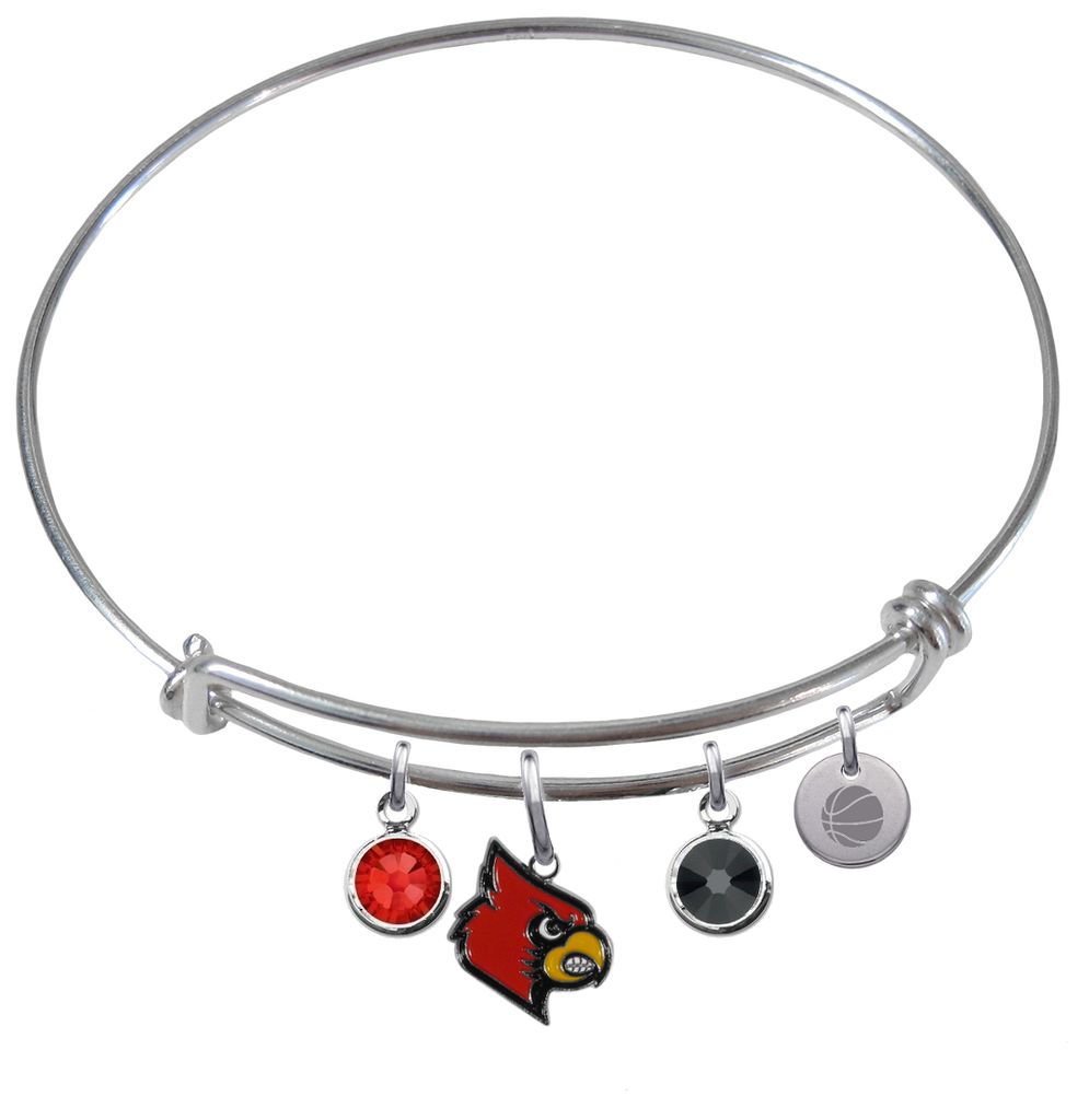 Silver Louisville Cardinals Charm Bracelet
