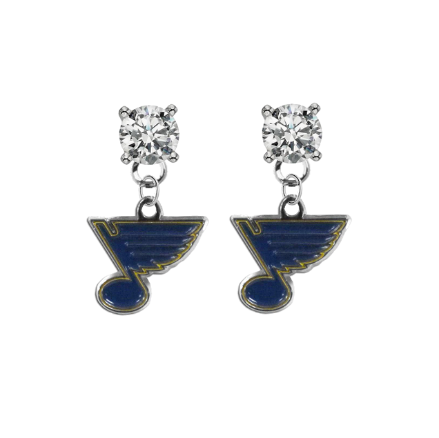 St. Louis Blue Logo Earrings