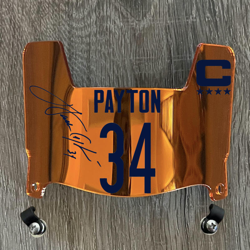 Chicago Bears Walter Payton Mini Football Helmet Visor Shield Orange –  SportsJewelryProShop
